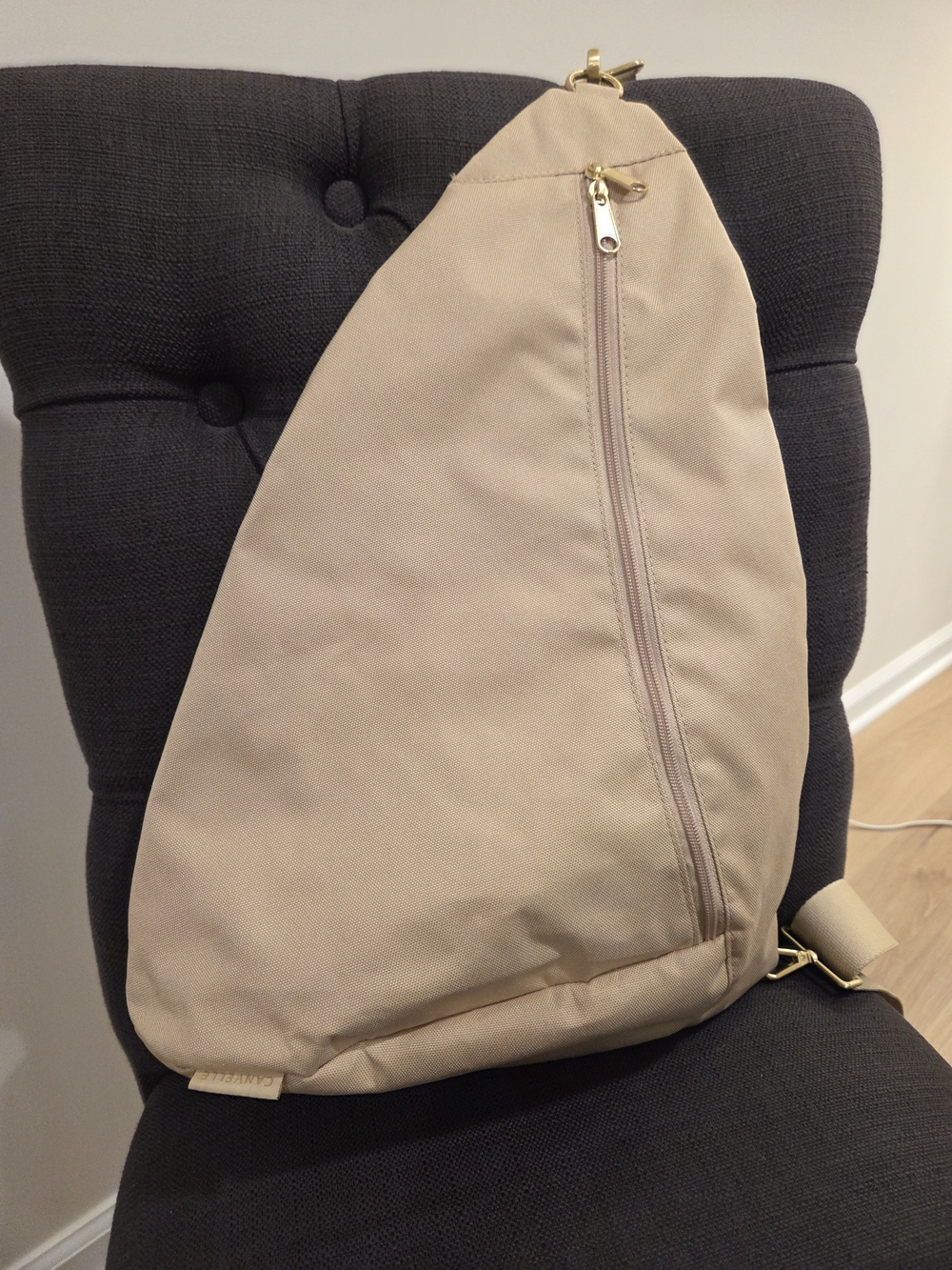 Canvelle Contour Sling Bag Women One Size Tan Minimalist Athleisure Travel